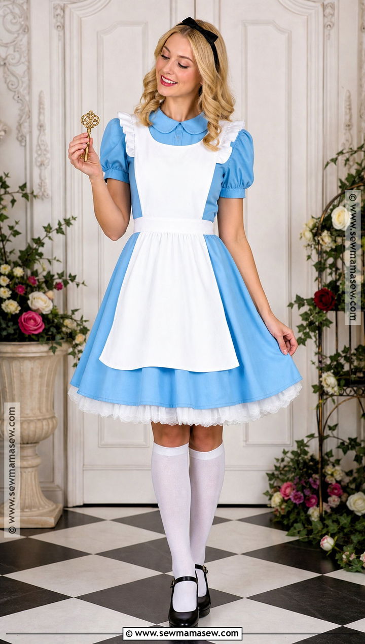 Classic Alice Costume With Blue Dress - 40 alice costume ideas