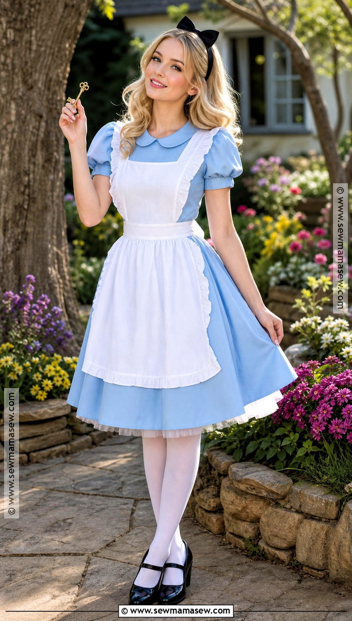 Classic Alice Costume With Blue Dress - 35 alice in wonderland costume ideas