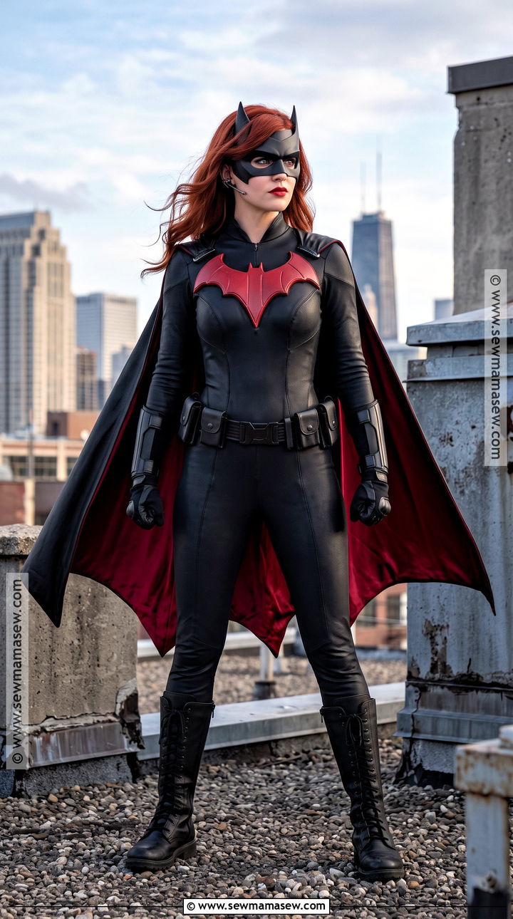 Classic Batwoman Costume With Red Cape - 40 Batwoman Costume Ideas