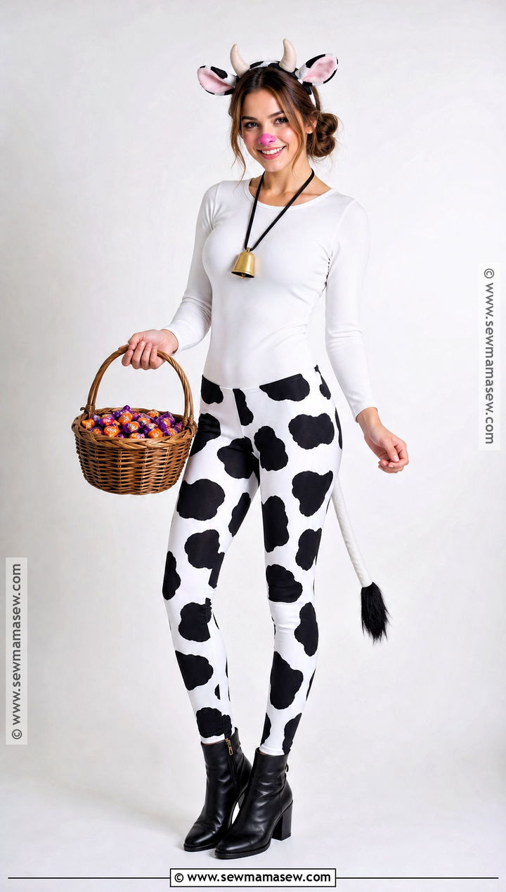 Classic Black And White Cow Costume - 30 Cow Costume Women's Ideas
