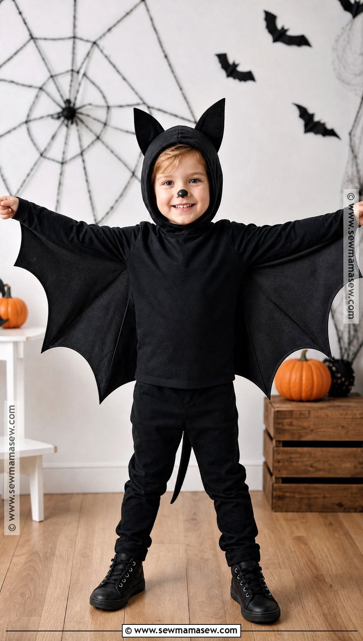 Classic Black Bat Costume - 30 bat costume ideas for kids