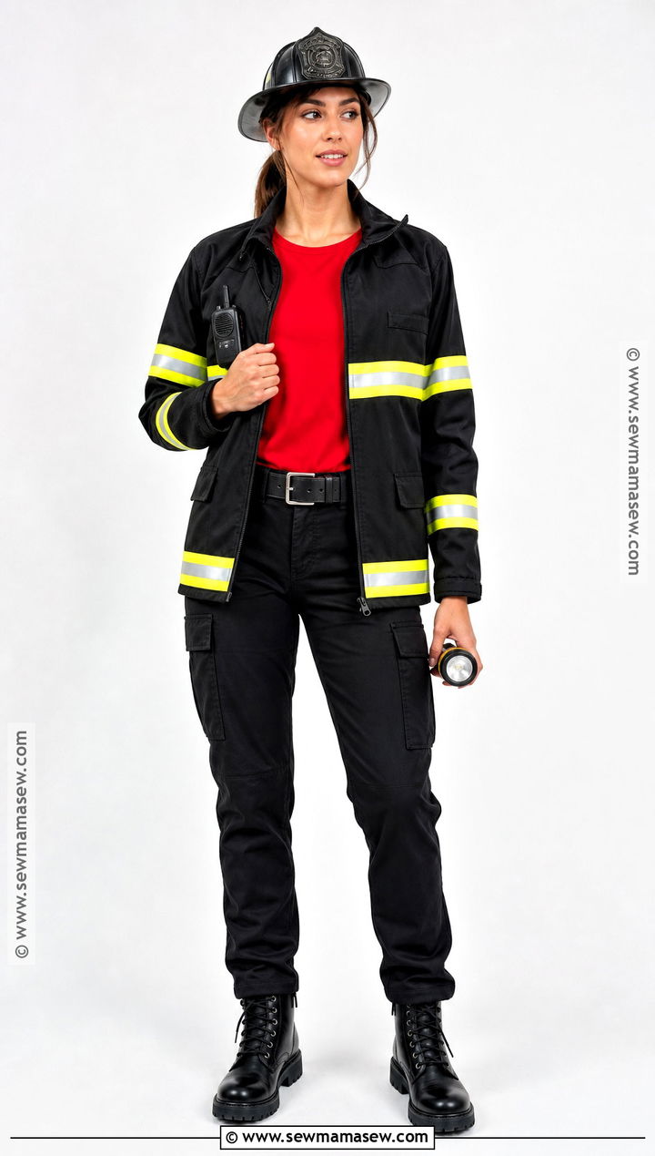 Classic Black Firefighter Costume - 35 firefighter costume ideas for women