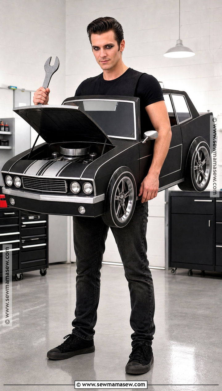 Classic Black Muscle Car Costume - 30 car costume ideas