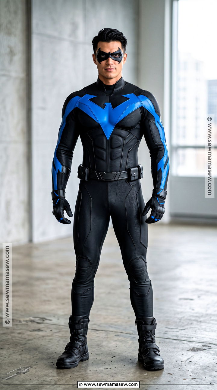 Classic Blue And Black Nightwing Costume - 35 nightwing costumes