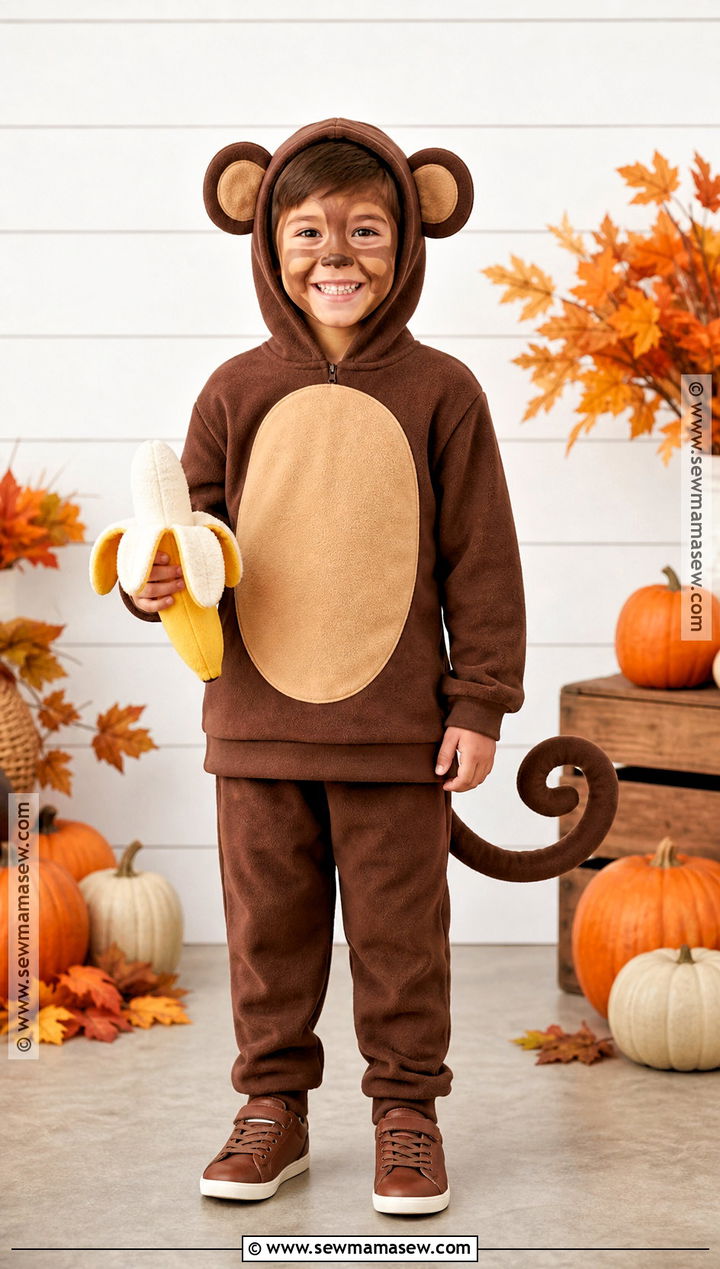 Classic Brown Monkey Costume - 30 monkey costume ideas for kids