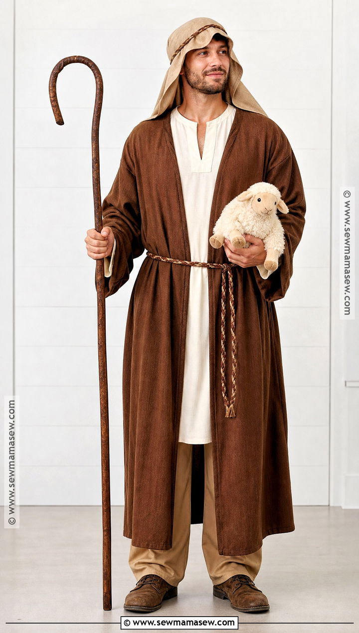 Classic Brown Robe Shepherd Costume - 30 Shepherd Costume Ideas