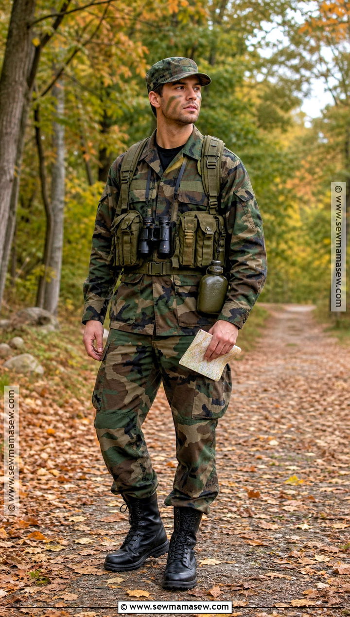 Classic Camouflage Army Costume - 30 Army Halloween Costume Ideas