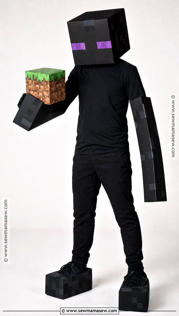 Classic Cardboard Enderman Cosplay - 35 enderman cosplay ideas
