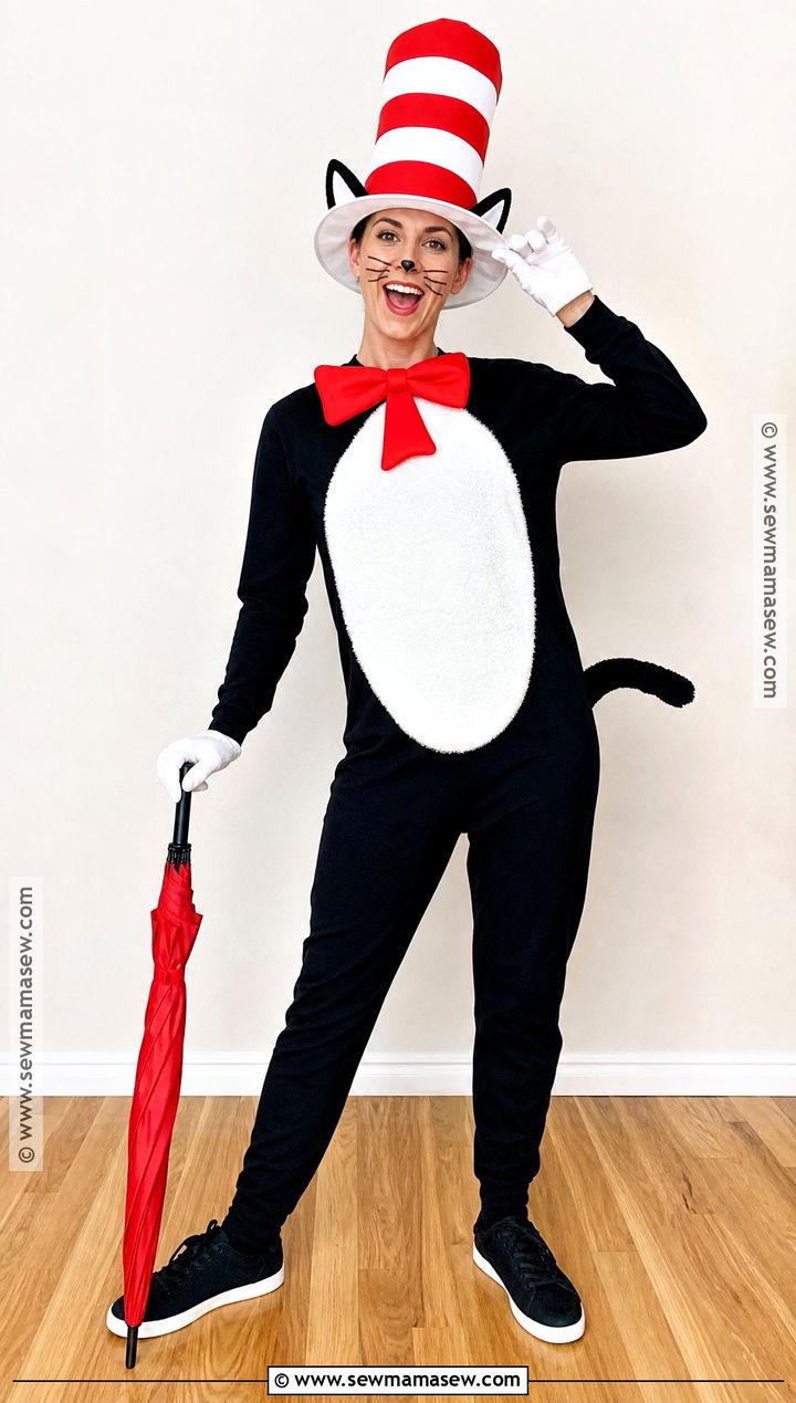 Classic Cat In The Hat Costume - 30 cat and the hat costume ideas