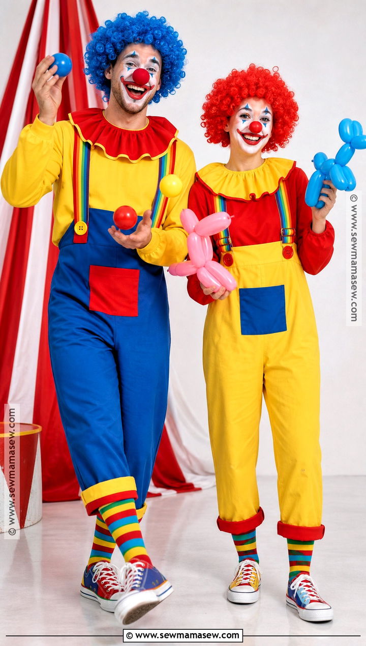 Classic Circus Clown Couple Costume - 30 clown couple costume ideas