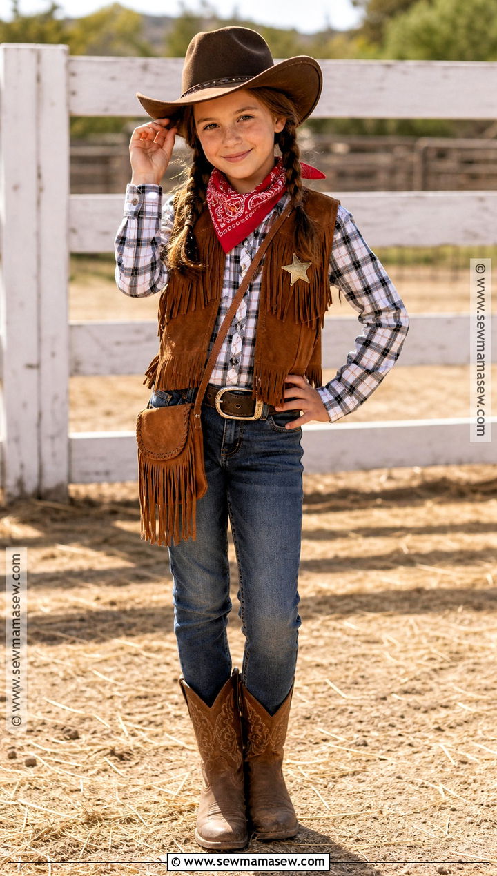 Classic Cowgirl Costume For Girls - 45 girl halloween costumes