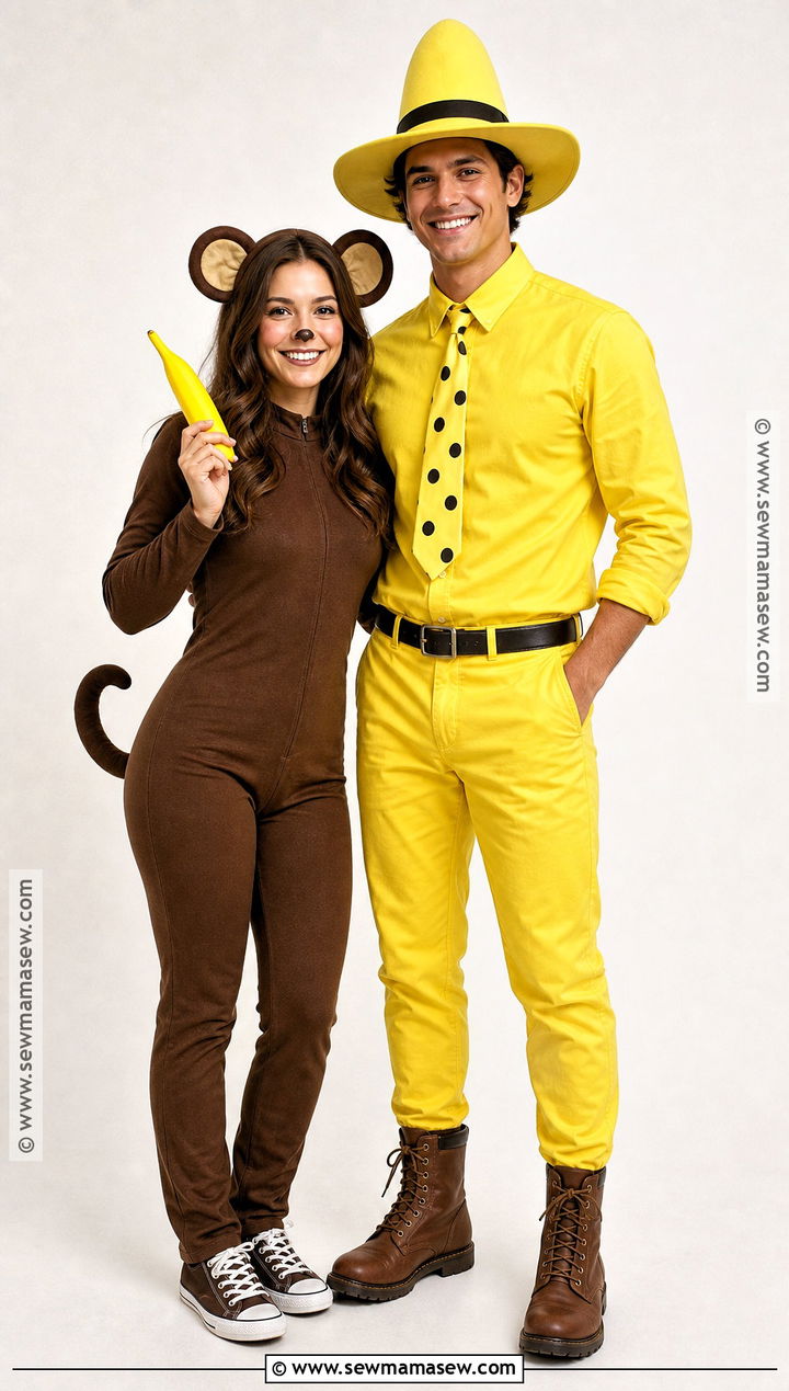 Classic Curious George Couple Costume - 35 curious george couple costume ideas