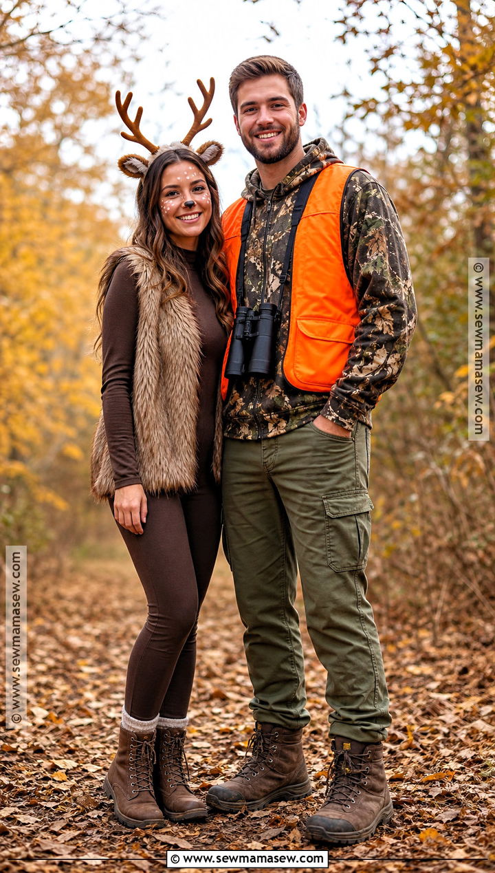 Classic Deer And Hunter Couple Costume - 40 deer and hunter costume ideas