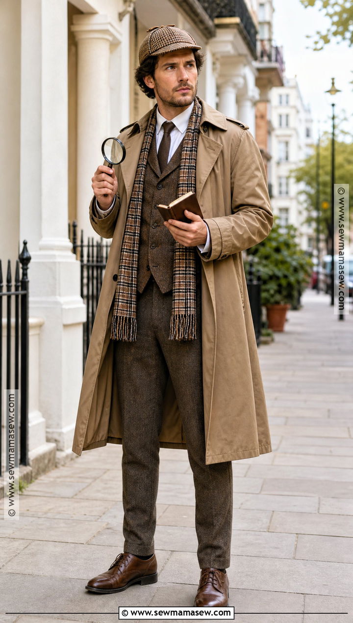 Classic Detective Costume With Trench Coat - 30 men's halloween costumes