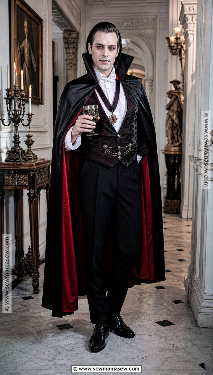 Classic Dracula Costume With Black Cape - 30 horror costumes