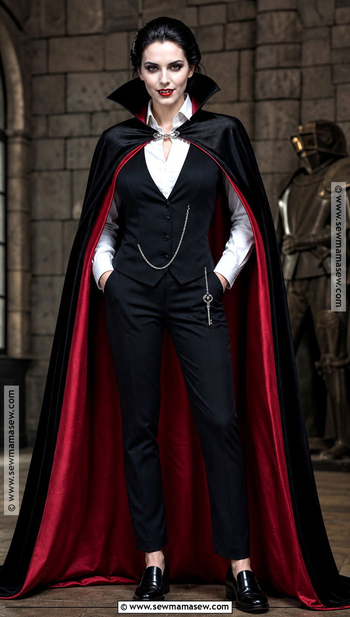 Classic Dracula Costume With Black Cape - 30 Dracula Costume Ideas for Women