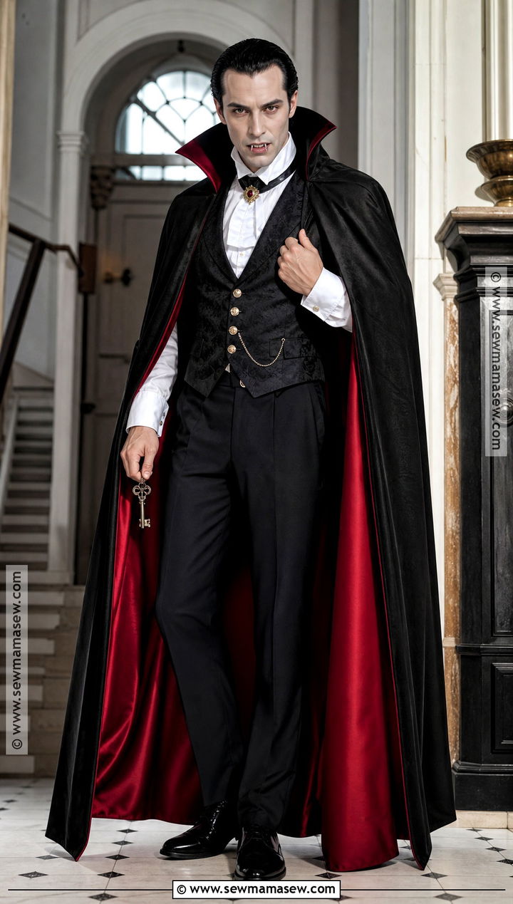 Classic Dracula Vampire Costume - 45 male halloween costumes