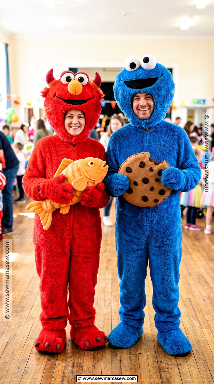 Classic Elmo And Cookie Monster Costume - 40 elmo and cookie monster costumes