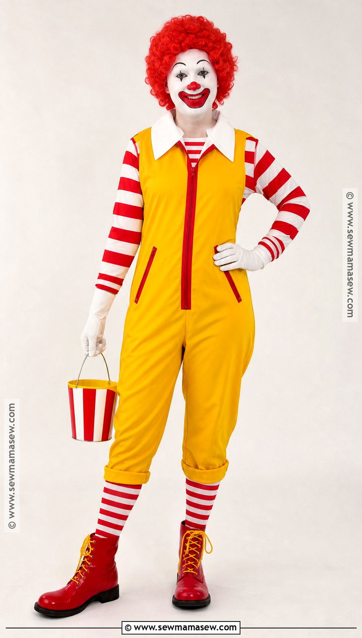 Classic Face Paint Ronald McDonald Costume - 30 Ronald Mcdonald Costume Ideas for Women