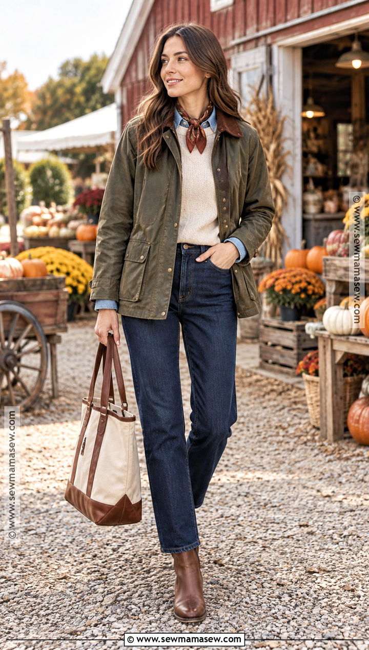 Classic Fall Barn Jacket And Jeans Outfit - 20 classic fall style ideas