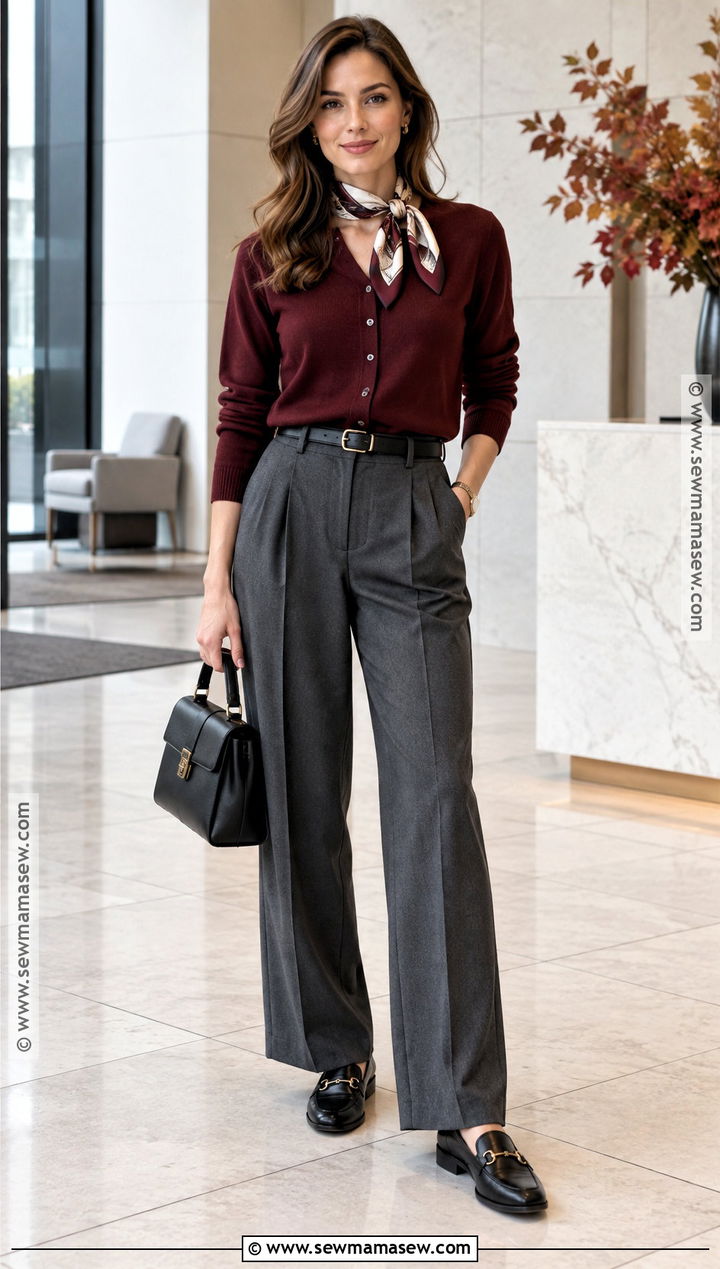 Classic Fall Cardigan And Trousers Outfit - 20 classic fall style ideas