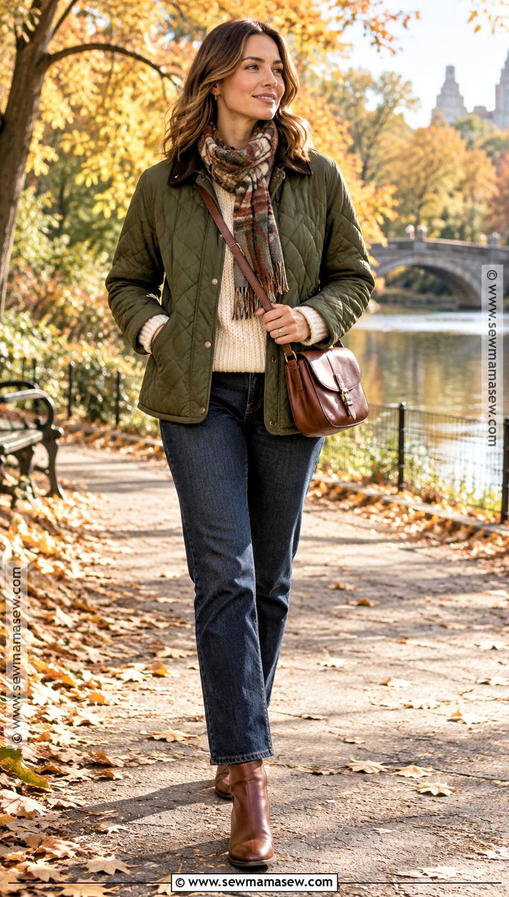 Classic Fall Quilted Jacket Outfit - 20 classic fall style ideas