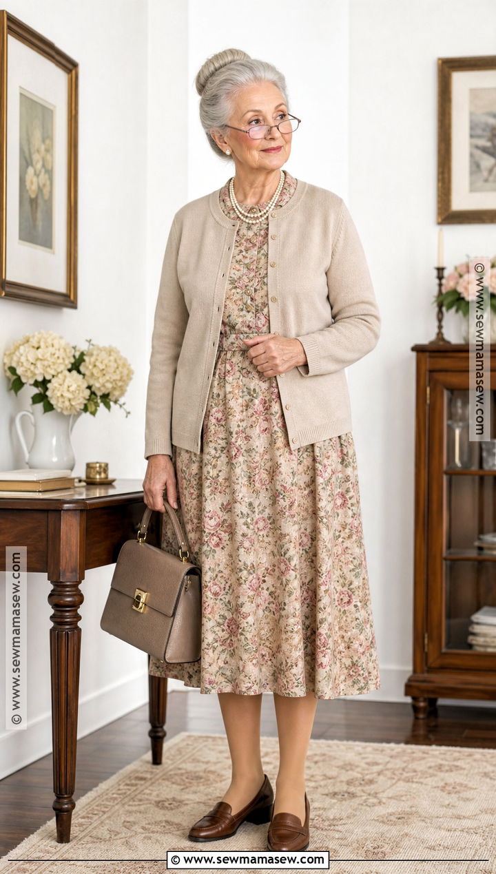 Classic Floral Granny Costume - 30 granny dress up ideas