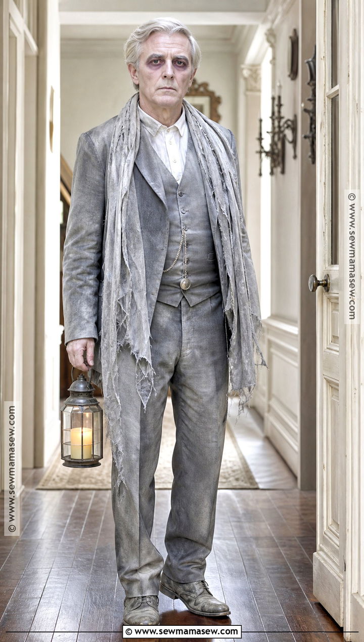 Classic Ghost Costume With Vintage Suit - 35 Halloween Costume Ideas for Men