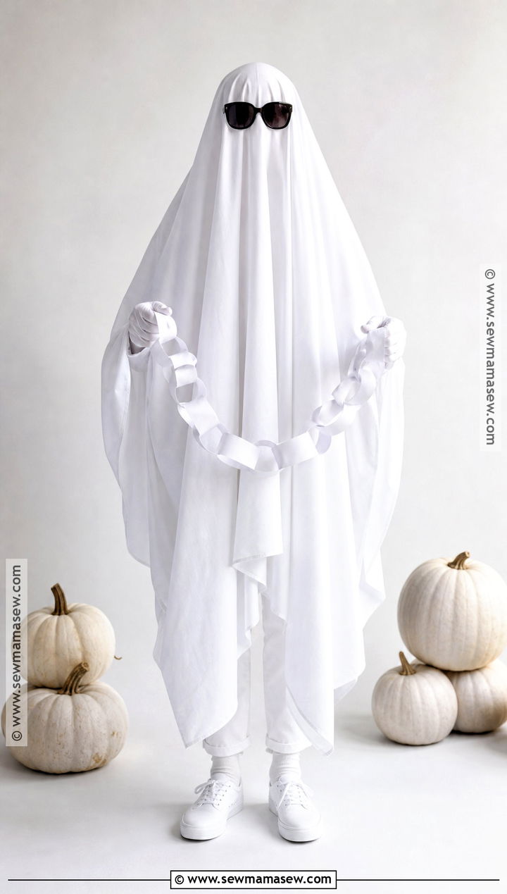 Classic Ghost Costume With White Sheet - 50 simple halloween costumes