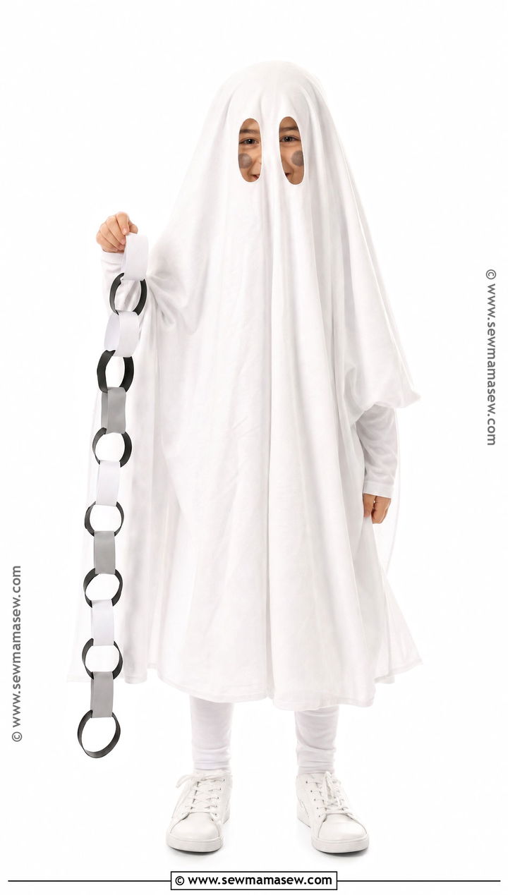 Classic Ghost Costume With White Sheet - 30 last minute costume ideas for kids