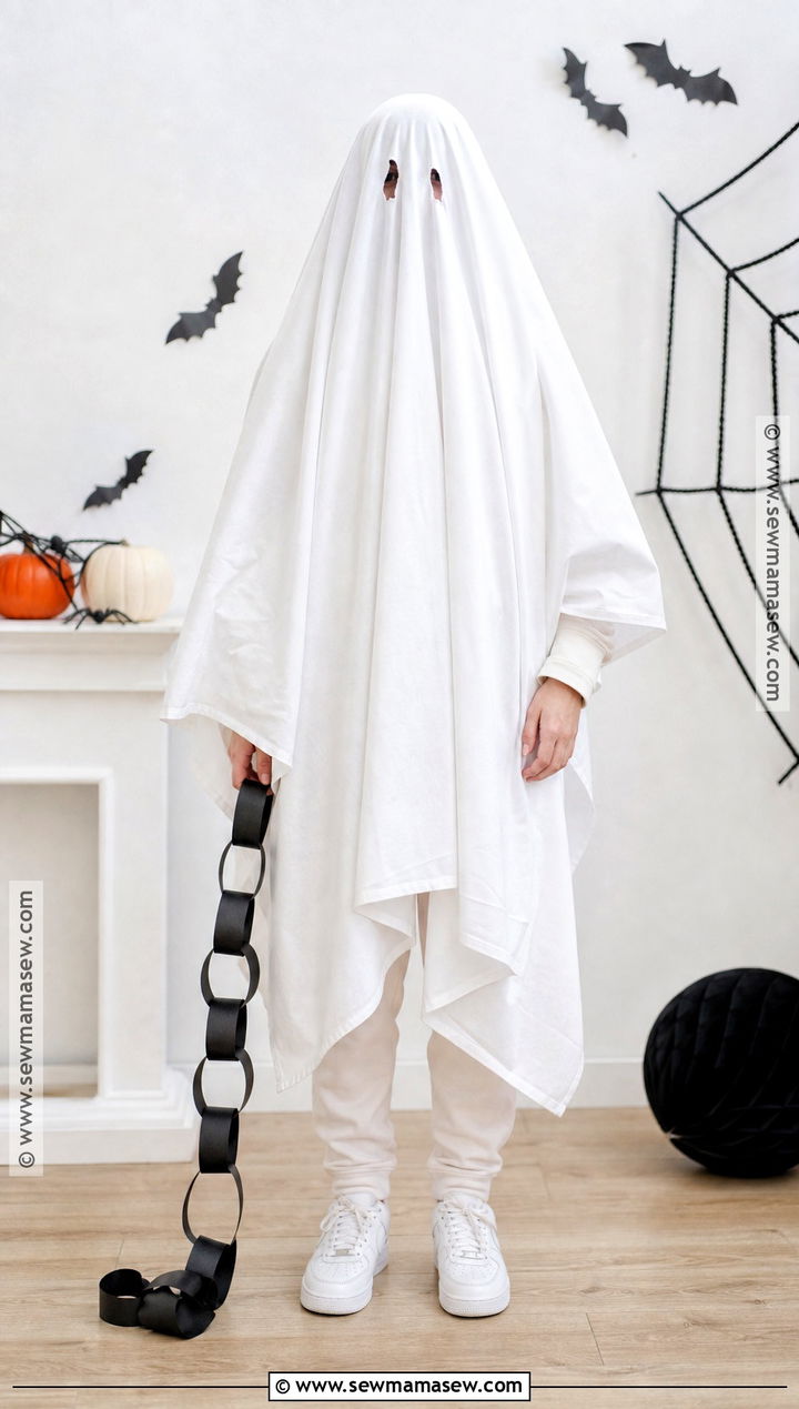 Classic Ghost Costume With White Sheet - 30 Low Budget Halloween Costumes
