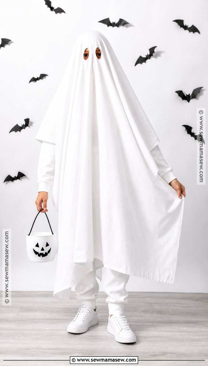 Classic Ghost Costume With White Sheet - 30 simple halloween costume ideas
