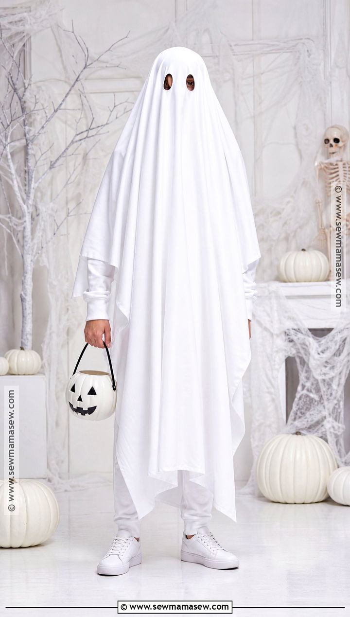 Classic Ghost Costume With White Sheet - 35 simple halloween costumes for men
