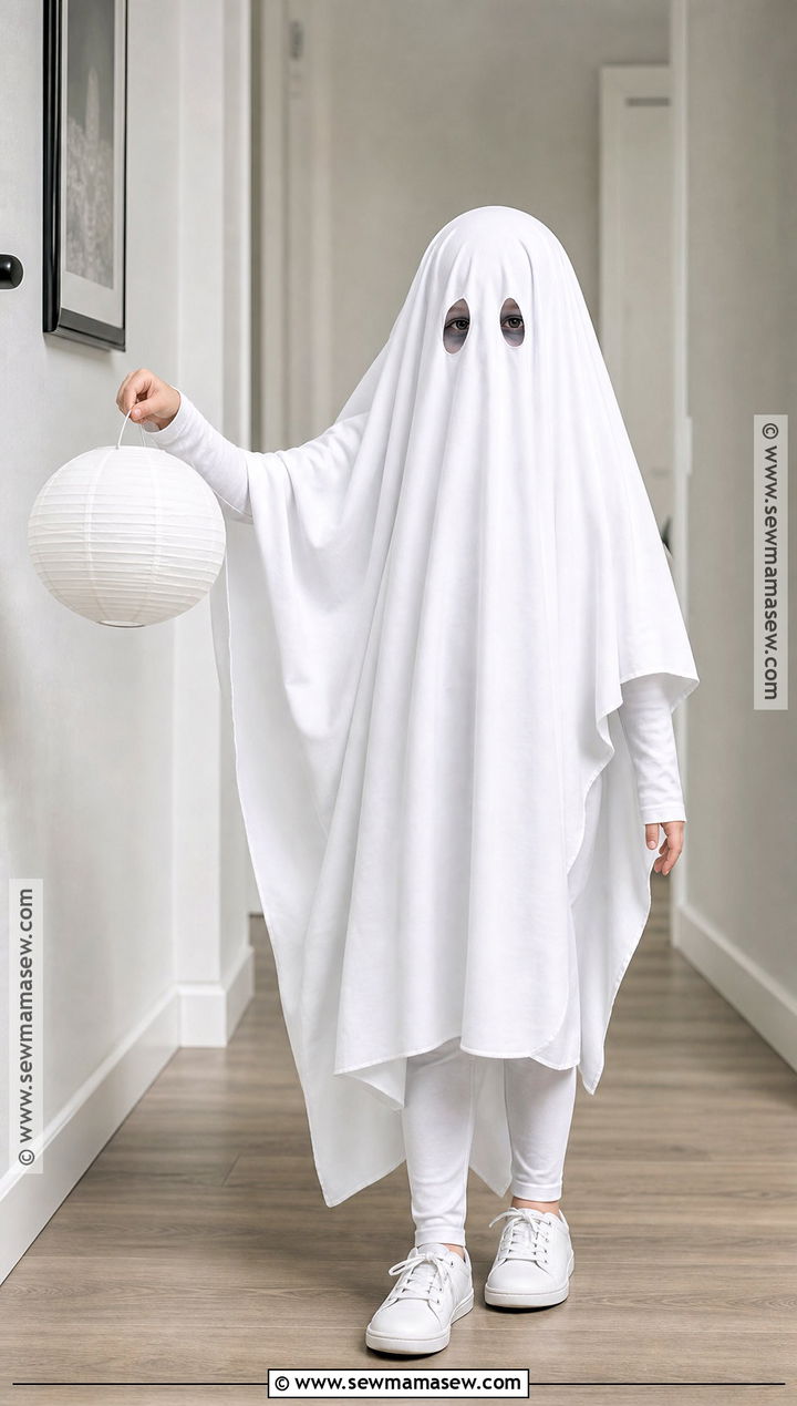 Classic Ghost Costume With White Sheet - 30 at home costume ideas