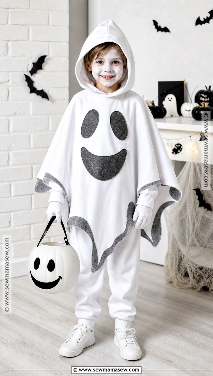Classic Ghost Costume With White Sneakers - 30 halloween costumes kids for boys