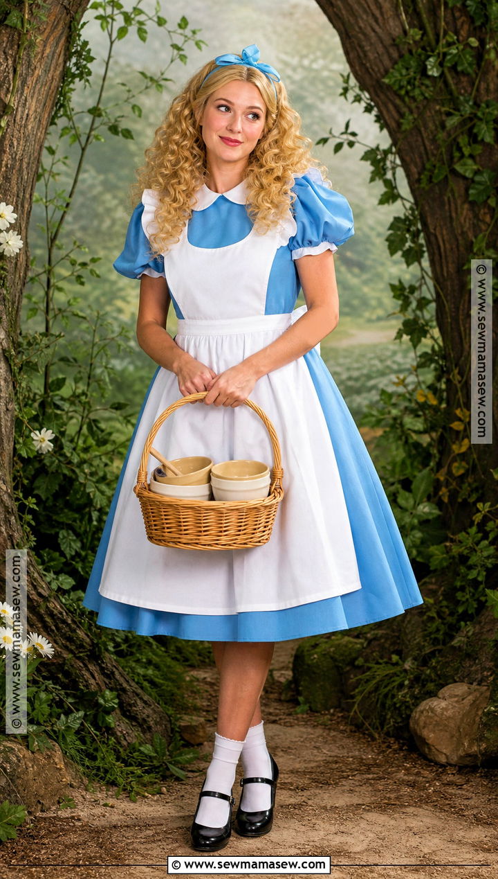 Classic Goldie Locks Costume With Blue Dress - 35 goldie locks costume ideas