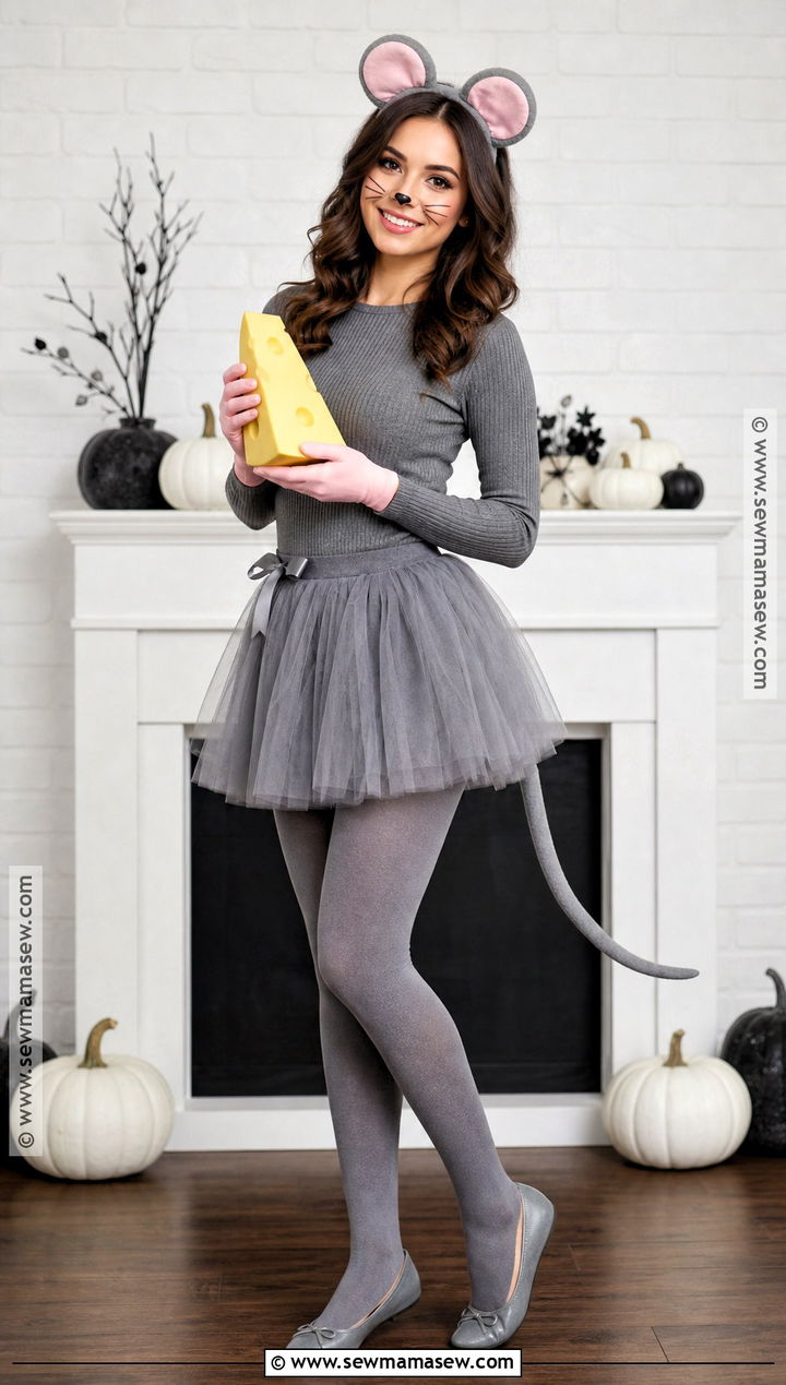 Classic Gray Mouse Costume - 30 mouse costume ideas for women