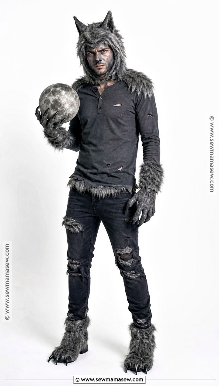 Classic Gray Werewolf Costume - 30 wolf costume ideas for men