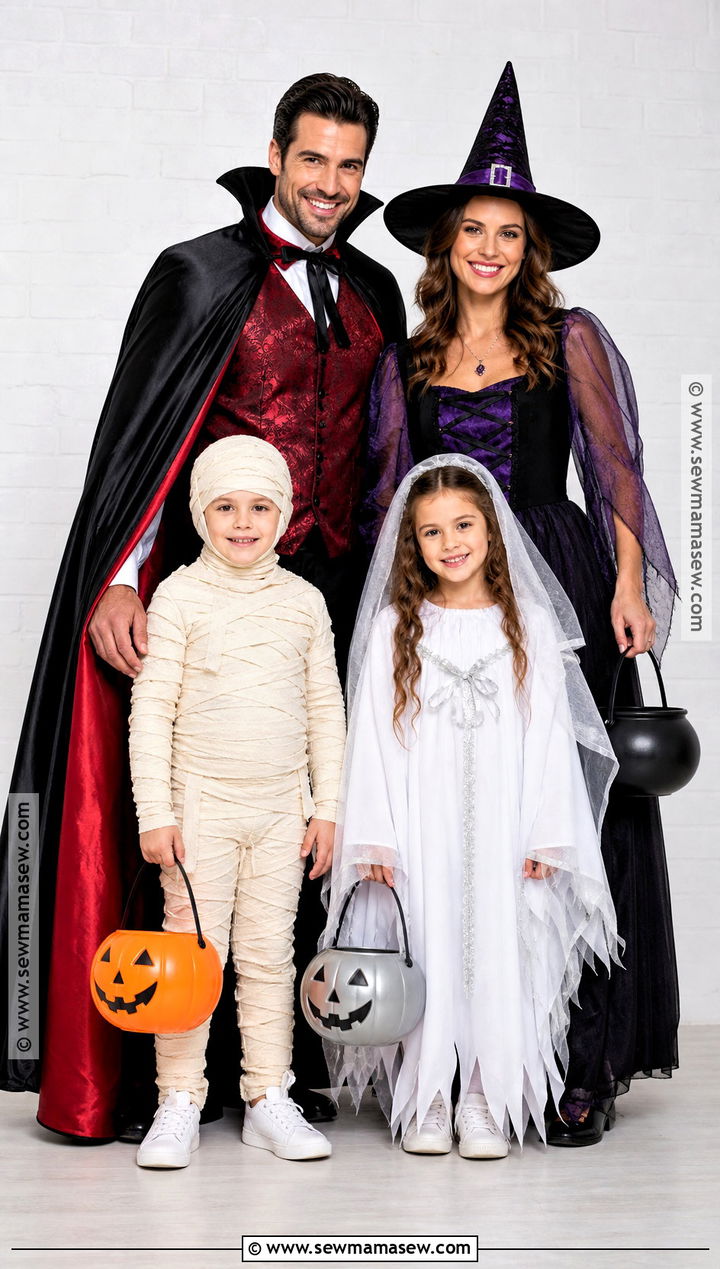 Classic Halloween Family Costume - 30 family costume ideas for 4