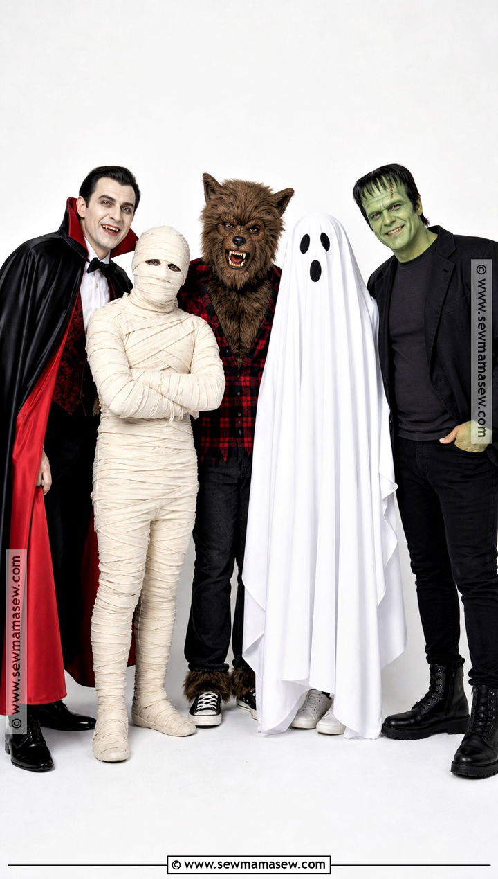 Classic Halloween Monsters Group Costume - 35 5 people halloween costumes