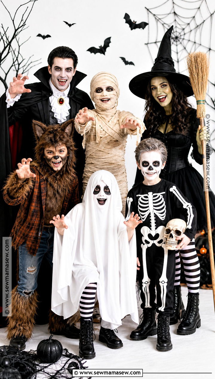 Classic Halloween Monsters Group Costume - 35 big group costume ideas