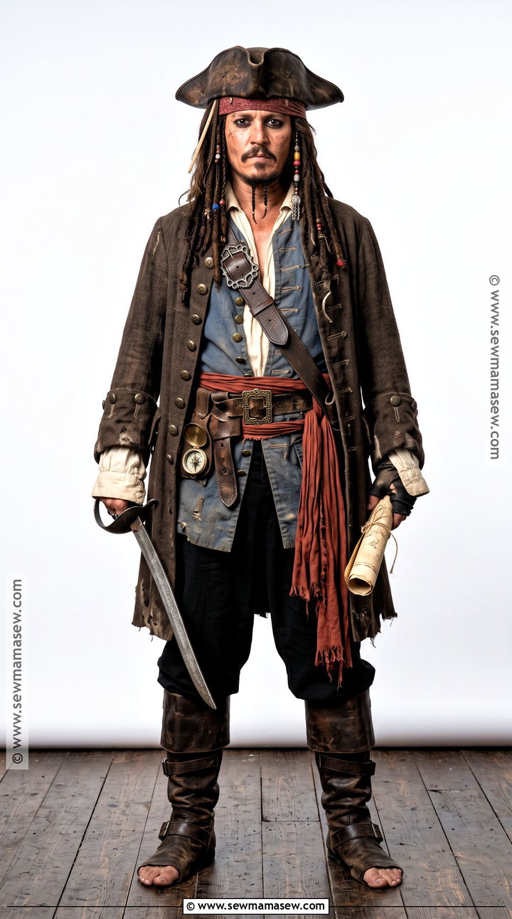 Classic Jack Sparrow Costume With Pirate Coat - 30 Jack Sparrow Halloween Costume Ideas