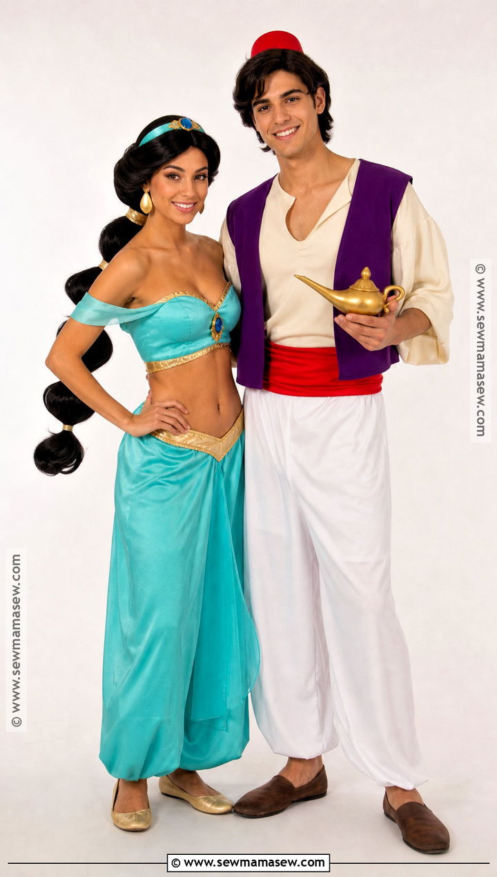 Classic Jasmine And Aladdin Couple Costume - 35 Jasmine And Aladdin Costumes