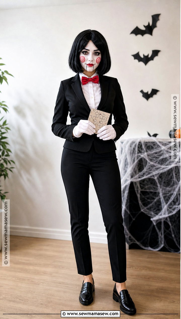 Classic Jigsaw Costume With Black Suit - 40 jigsaw costume ideas for women