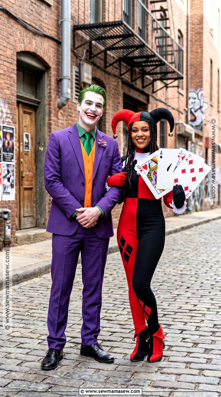 Classic Joker And Harley Quinn Couple Costume - 35 joker couple costume ideas
