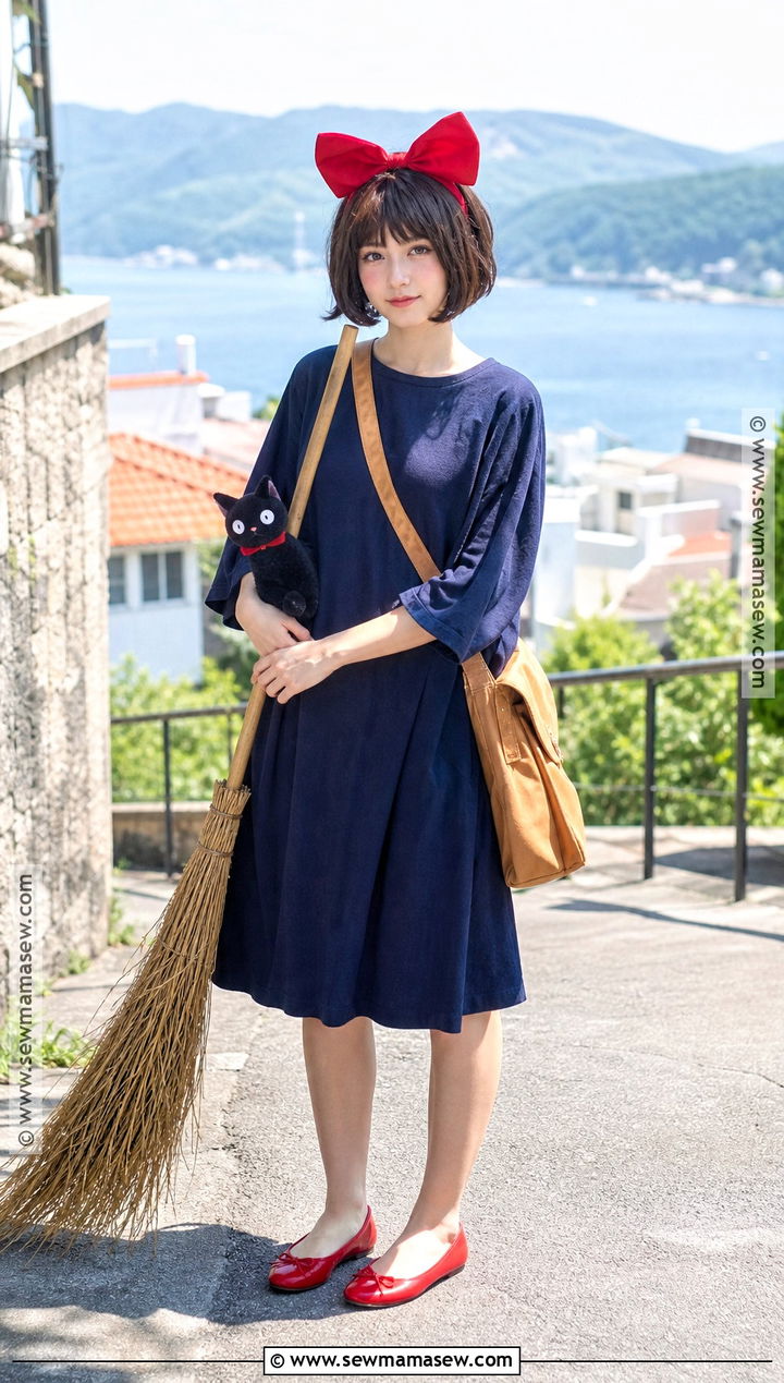 Classic Kiki Cosplay With Navy Dress - 30 kiki's delivery service cosplay ideas