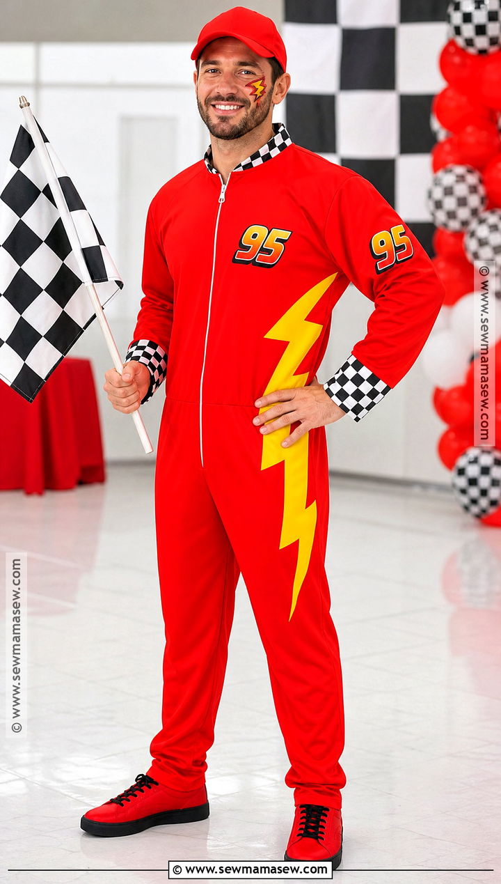 Classic Lightning McQueen Racing Costume - 45 lightning mcqueen costume ideas