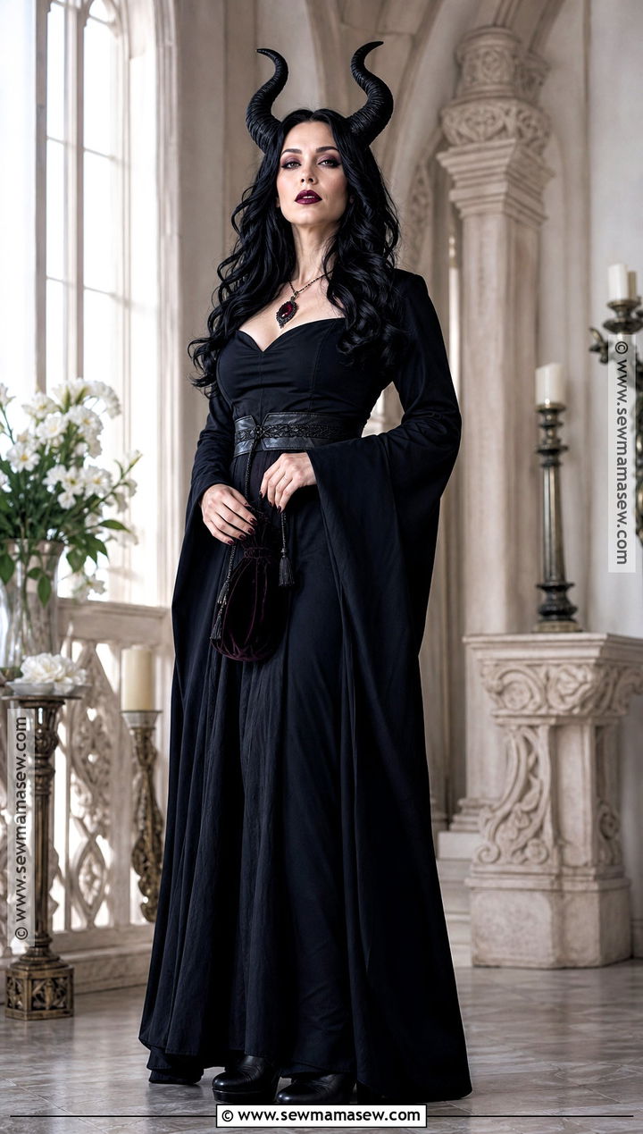 Classic Lilith Costume With Black Gown - 30 Lilith Costume Ideas