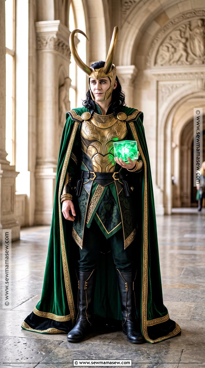 Classic Loki Costume With Green And Gold Armor - 35 loki costume ideas