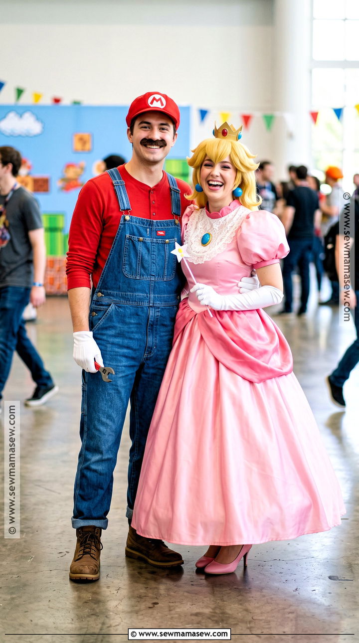 Classic Mario And Peach Couple Costume - 30 Mario And Peach Costumes for Couples